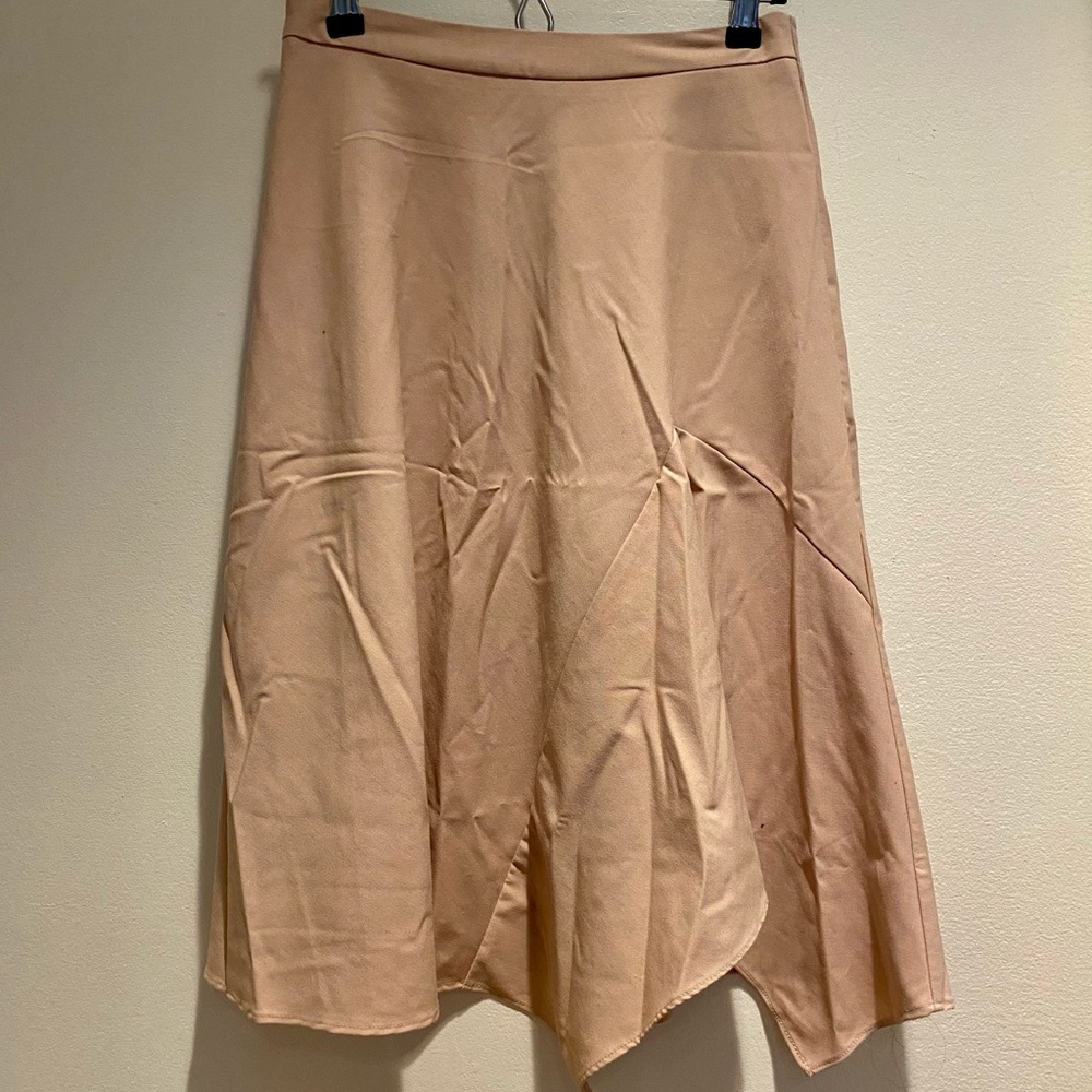 Zara Cream Asymmetrical Skirt